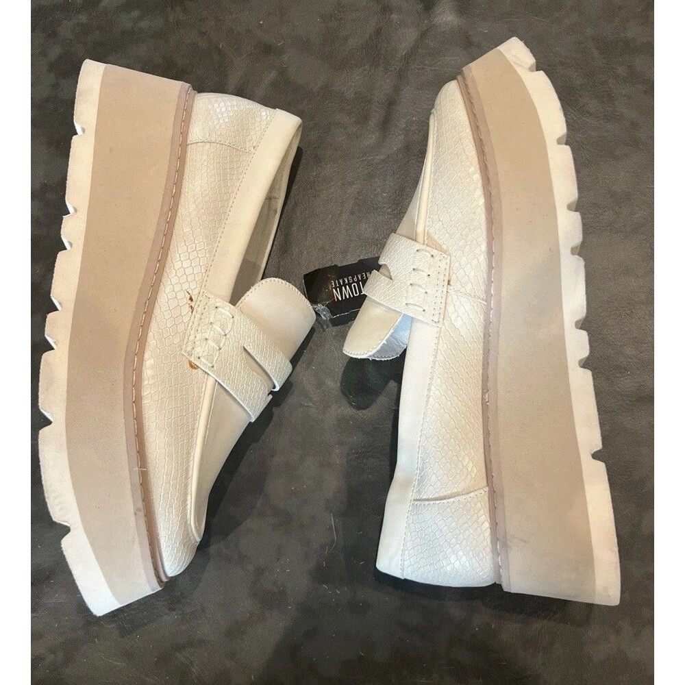 Dolce Vita platform slip on shoes Cream Sz 8 Y2K Boho Cottage Core Preppy